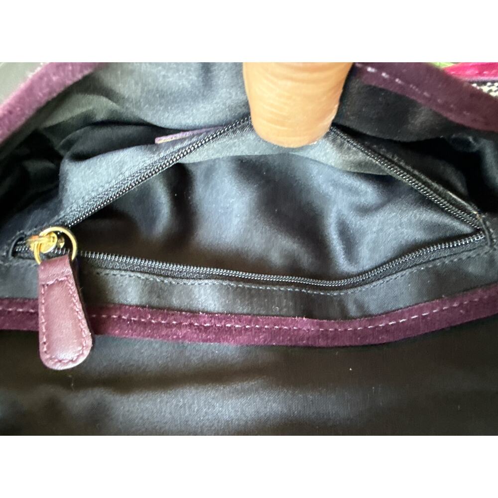 Coach Vintage Y2K Purple Tweed Suede Shoulder Bag 8F01 - Picture 11 of 11